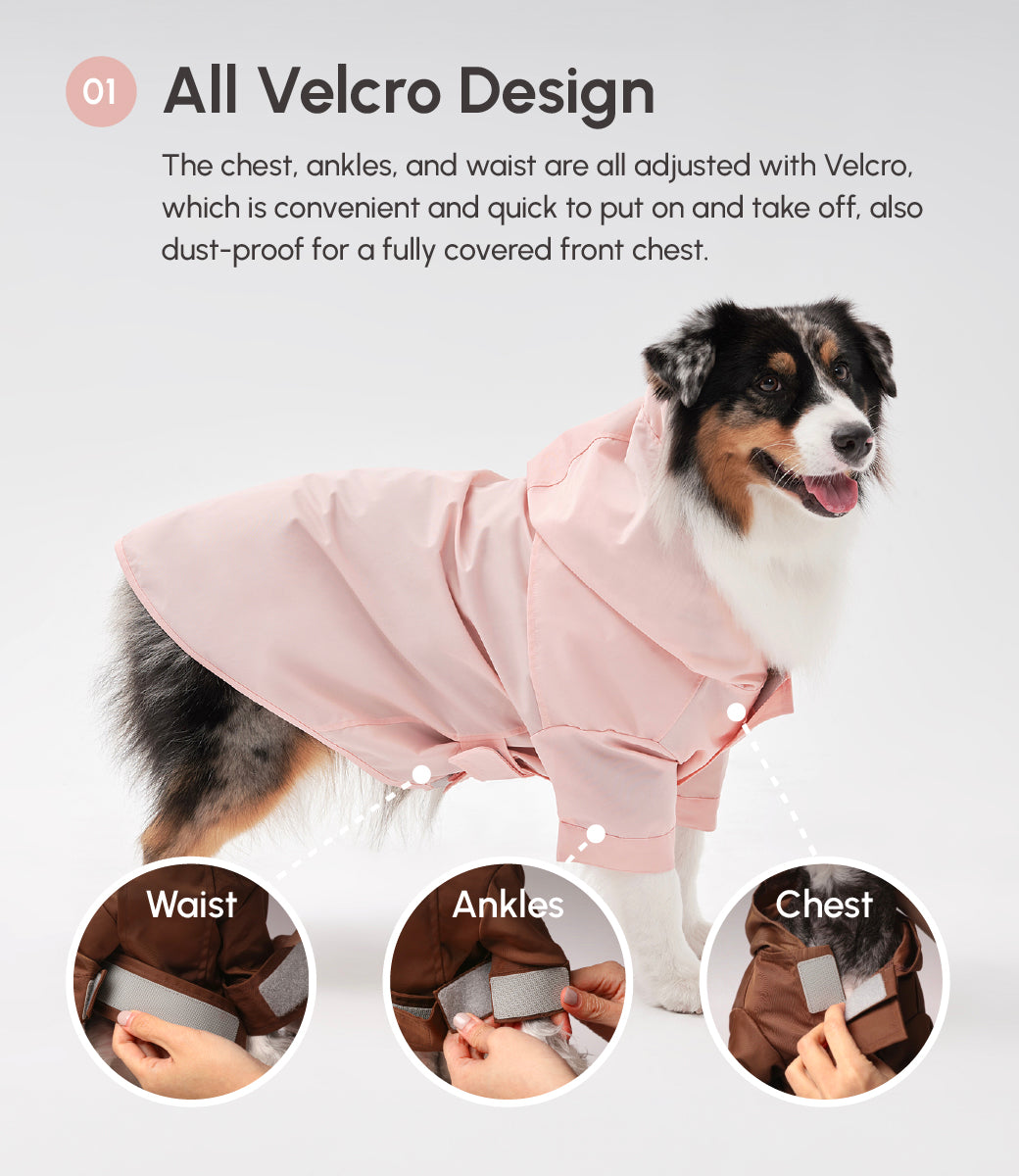 Tribeca adjustable velcro raincoat - Light Pink